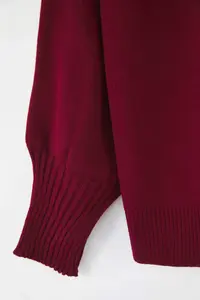 Trendyol Curve Burgundy Bow/Ribbon Detailed Knitwear Cardigan - Image 7