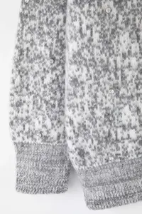 Trendyol Curve Anthracite Button Detailed Soft Textured Patterned Jacket Look Knitwear Cardigan - Image 7