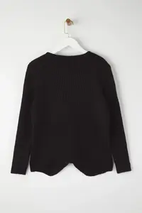Trendyol Curve Black Crew Neck Jacket Look Knitwear Cardigan - Image 9