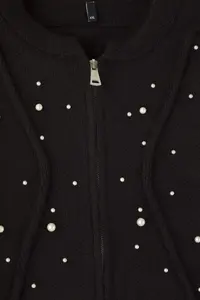Trendyol Curve Black with bible Jacket Look Knitwear Cardigan - Image 6