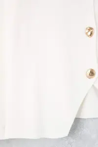 Trendyol Curve Ecru Trend Button Detailed Jacket Look Knitwear Cardigan - Image 7