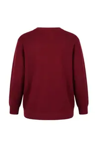 Trendyol Curve Burgundy Basic Cardigan-Blouse 2 Sets Set Knitwear Cardigan - Image 5
