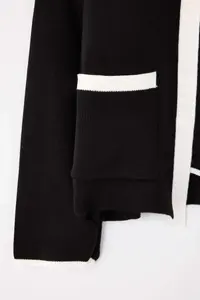 Trendyol Curve Black Stripe Detailed Knitwear 2 Sets Blouse-Cardigan Set - Image 10