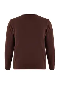 Trendyol Curve Brown Woolly Jacket Look Knitwear Cardigan - Image 6