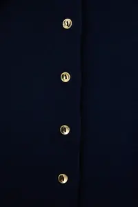 Trendyol Curve Navy Blue Floral Cotton Basic Knitwear Cardigan - Image 6