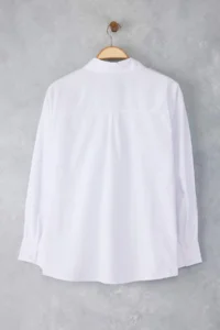 Trendyol Curve Ecru Bow Detailed Long Sleeve Weaving Plus Size Shirt - Image 7