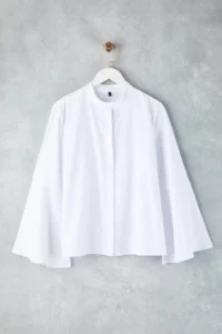 Trendyol Curve White Spanish Arm Regular Weaving Shirt - Image 5