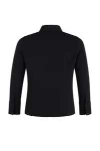 Trendyol Curve Wardrobe Essentials Black Hafif Bele Oturan Cotton Weaving Shirt - Image 3