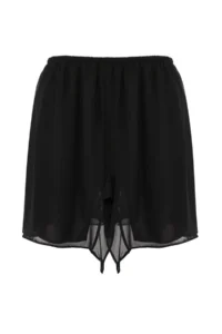 Trendyol Curve Black Mini Siphon Weaving Plus Size Skirt - Image 5