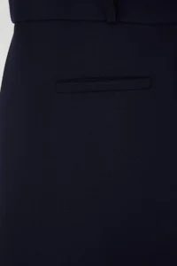 Trendyol Curve Navy Blue Contrast Belt Detailed Mini Weaving Plus Size Skirt - Image 6