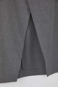Trendyol Curve Anthracite Belt and Slit Detailed Maxi Weaving Plus Size Skirt - Image 6