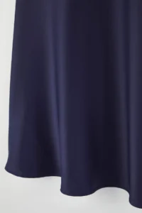 Trendyol Curve Navy Blue Midi Size Satin Weaving Plus Size Skirt - Image 7