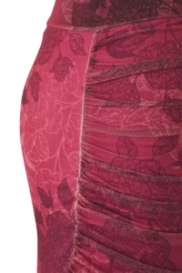 Trendyol Curve Burgundy Floral Mini Knitting Plus Size Skirt - Image 7