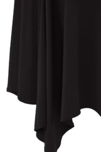 Trendyol Curve Black Elastic Waist Skirt Tip Asymmetric Knitting Midi Plus Size Skirt - Image 6