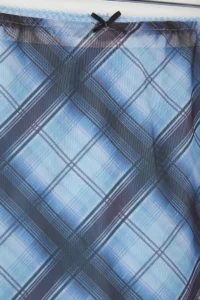 Trendyol Curve Mavi Teen Plaid Patterned Knitting Plus Size Skirt - Image 6