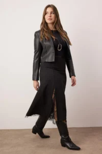 Trendyol Curve Black Midi Knitting Plus Size Skirt - Image 2