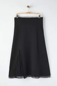 Trendyol Curve Black Midi Knitting Plus Size Skirt - Image 5