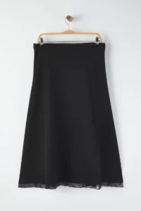 Trendyol Curve Black Midi Knitting Plus Size Skirt - Image 7