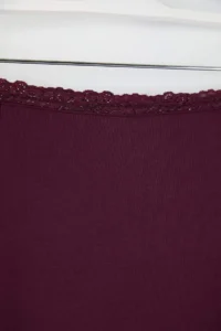 Trendyol Curve Plum Lace Slit Detailed Midi Knitting Plus Size Skirt - Image 7