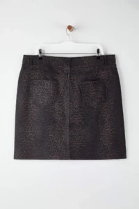 Trendyol Curve Brown animals Patterned Plus Size denim Skirt - Image 5