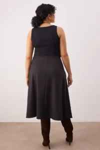Trendyol Curve Black Node Detailed Maxi Knitting Plus Size Skirt - Image 4