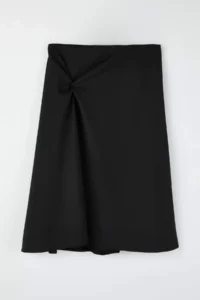 Trendyol Curve Black Node Detailed Maxi Knitting Plus Size Skirt - Image 5