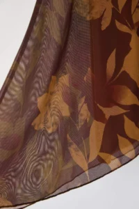 Trendyol Curve Multicolored Printed bodycon Tulle Flexible Knitting Plus Size Skirt - Image 4