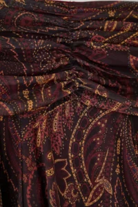 Trendyol Curve Multicolored Maxi Ruffle/Drape Detailed Boho/Boho Chic Printed Tulle Flexible Knitting Skirt - Image 3