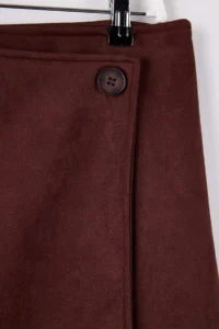 Trendyol Curve Brown Suede Midi Plus Size Skirt - Image 6