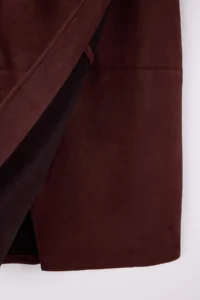 Trendyol Curve Brown Suede Midi Plus Size Skirt - Image 8