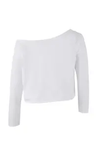Trendyol Curve Black-White 2 Sets Paket 100% Cotton Asymmetric Boat Neck Crop Knitting T-Shirt - Image 11