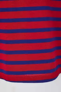 Trendyol Curve Navy Blue Striped Regular/Normal Pattern Basic Crew Neck Knitting T-Shirt - Image 7