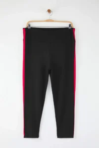 Trendyol Curve Black Side striped Plus Size Knitting Leggings - Image 6