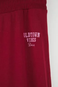 Trendyol Curve Burgundy High Waist Elastic Waist Printed Knitting Plus Size Leggings - Image 6