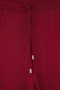 Trendyol Curve Burgundy High Waist Elastic Waist Printed Knitting Plus Size Leggings - Image 7