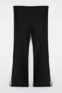 Trendyol Curve Black Scuba Material Stripe Detailed flared leg Yoga Knitting Sports Leggings - Image 5
