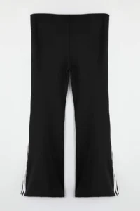 Trendyol Curve Black Scuba Material Stripe Detailed flared leg Yoga Knitting Sports Leggings - Image 8