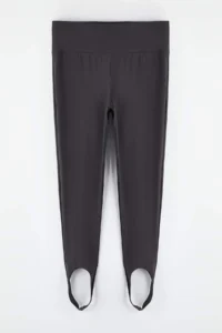 Trendyol Curve Gray Brushed Soft Material Fuzo Full Size Yoga Knitting Sports Leggings - Image 5