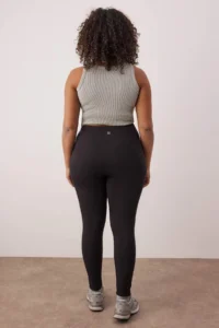 Trendyol Curve Black Soft Brushed Material Reflector Print Detailed Full Size Knitting Sports Leggings - Image 5