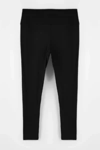 Trendyol Curve Black Soft Brushed Material Reflector Print Detailed Full Size Knitting Sports Leggings - Image 6