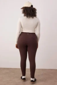 Trendyol Curve Brown Soft Brushed Material Reflector Print Detailed Full Size Knitting Sports Leggings - Image 5