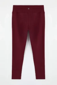 Trendyol Curve Burgundy Soft Brushed Material Reflector Print Detailed Full Size Knitting Sports Leggings - Image 6