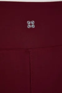 Trendyol Curve Burgundy Soft Brushed Material Reflector Print Detailed Full Size Knitting Sports Leggings - Image 7