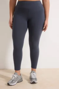 Trendyol Curve Anthracite Soft Brushed Material Reflector Print Detailed Full Size Knitting Sports Leggings - Image 3