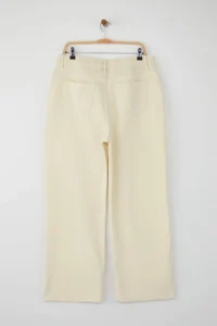 Trendyol Curve Ecru High Waist Wide Leg Plus Size Wide Leg jeans - Image 7