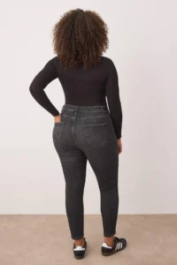 Trendyol Curve Gray High Waist Flexible skinny denim plus size jeans - Image 4