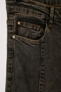 Trendyol Curve Special Collection Brown High Waist ribbed flared leg Plus Size Flare jeans - Image 6