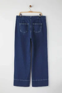 Trendyol Curve Mavi High Waist Stitching Detailed Wide Leg Plus Size Wide Leg jeans - Image 6