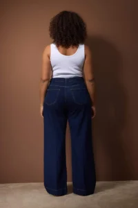 Trendyol Curve Special Collection Dark Blue Pocket Detail Straight Fit 100% Cotton Non-Stretch jeans - Image 5
