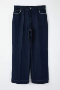 Trendyol Curve Special Collection Dark Blue Pocket Detail Straight Fit 100% Cotton Non-Stretch jeans - Image 6